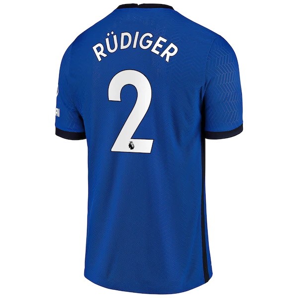 Camiseta Chelsea NO.2 Rudiger Primera Equipación 2020-2021 Azul